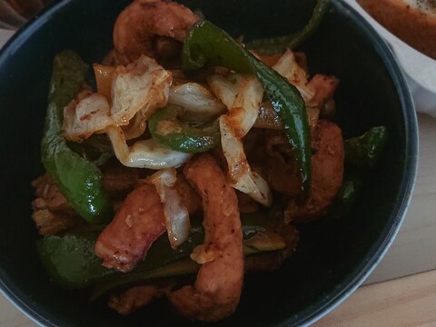 梅味噌醤油の肉野菜炒め